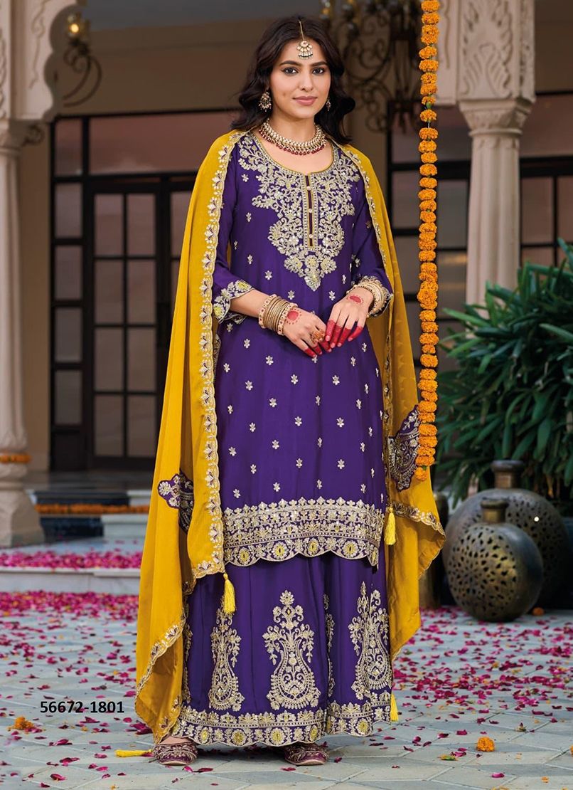 NIKHAR - CATALOG # 56672 (SET OF 3 READYMADE SUITS)