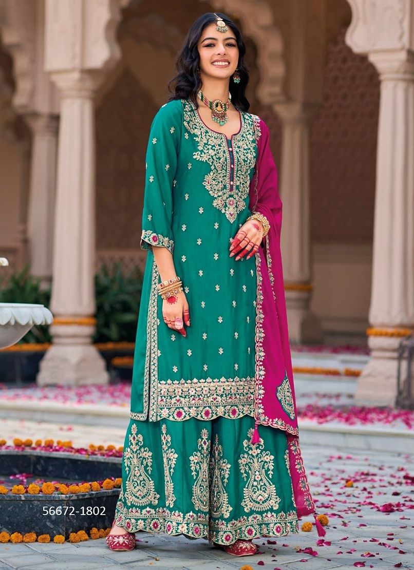 NIKHAR - CATALOG # 56672 (SET OF 3 READYMADE SUITS)