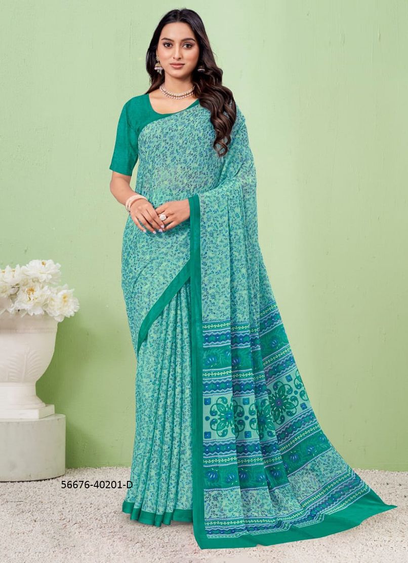 STAR CHIFFON 186 - CATALOG # 56676 (SET OF 12 SAREES)