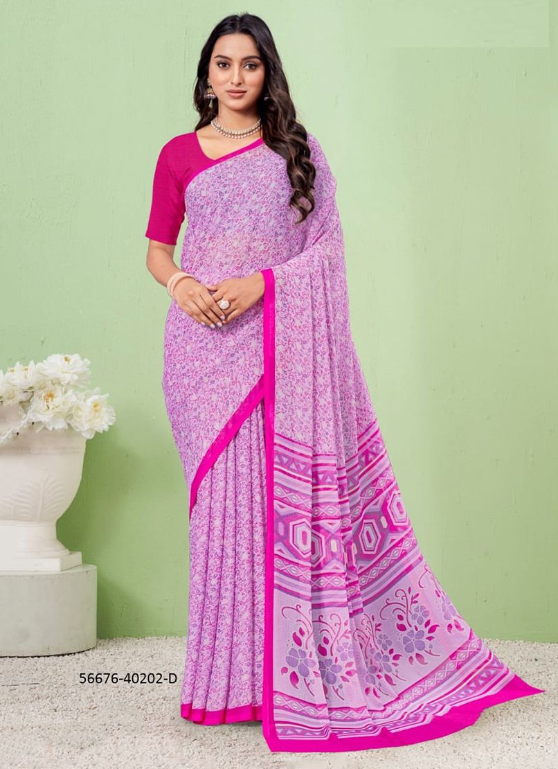 STAR CHIFFON 186 - CATALOG # 56676 (SET OF 12 SAREES)