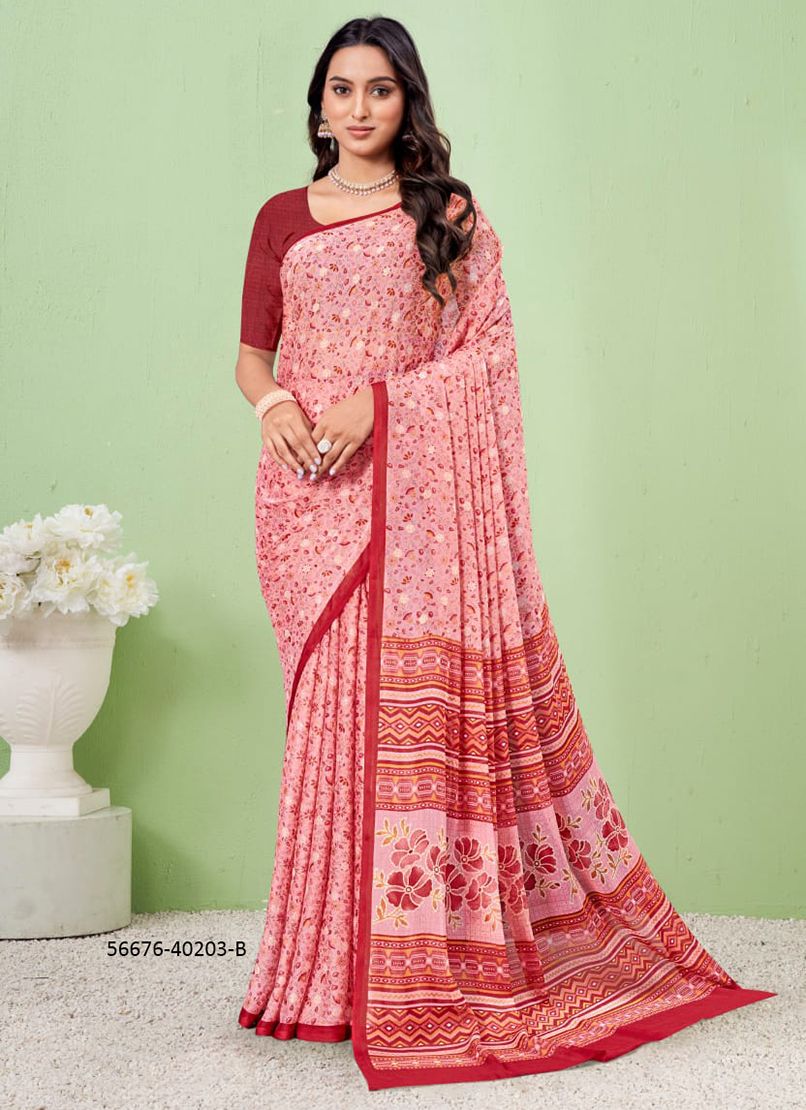 STAR CHIFFON 186 - CATALOG # 56676 (SET OF 12 SAREES)