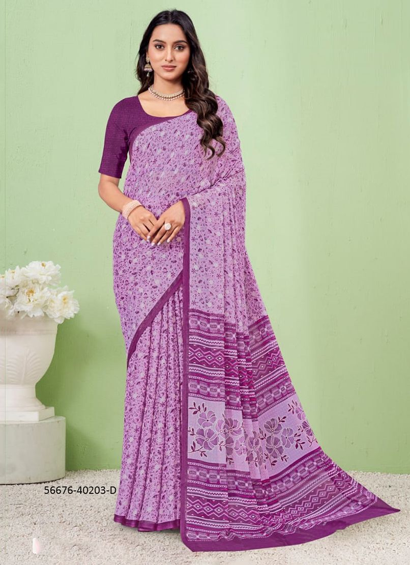 STAR CHIFFON 186 - CATALOG # 56676 (SET OF 12 SAREES)