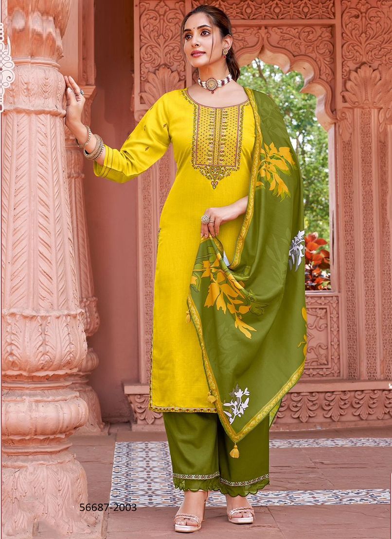 MIRAAN - CATALOG # 56687 (SET OF 6 READYMADE SUITS)