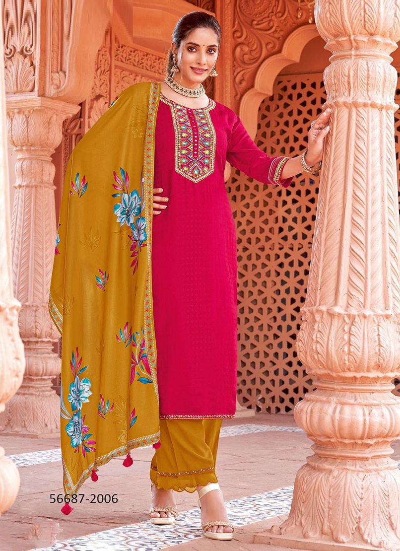 MIRAAN - CATALOG # 56687 (SET OF 6 READYMADE SUITS)