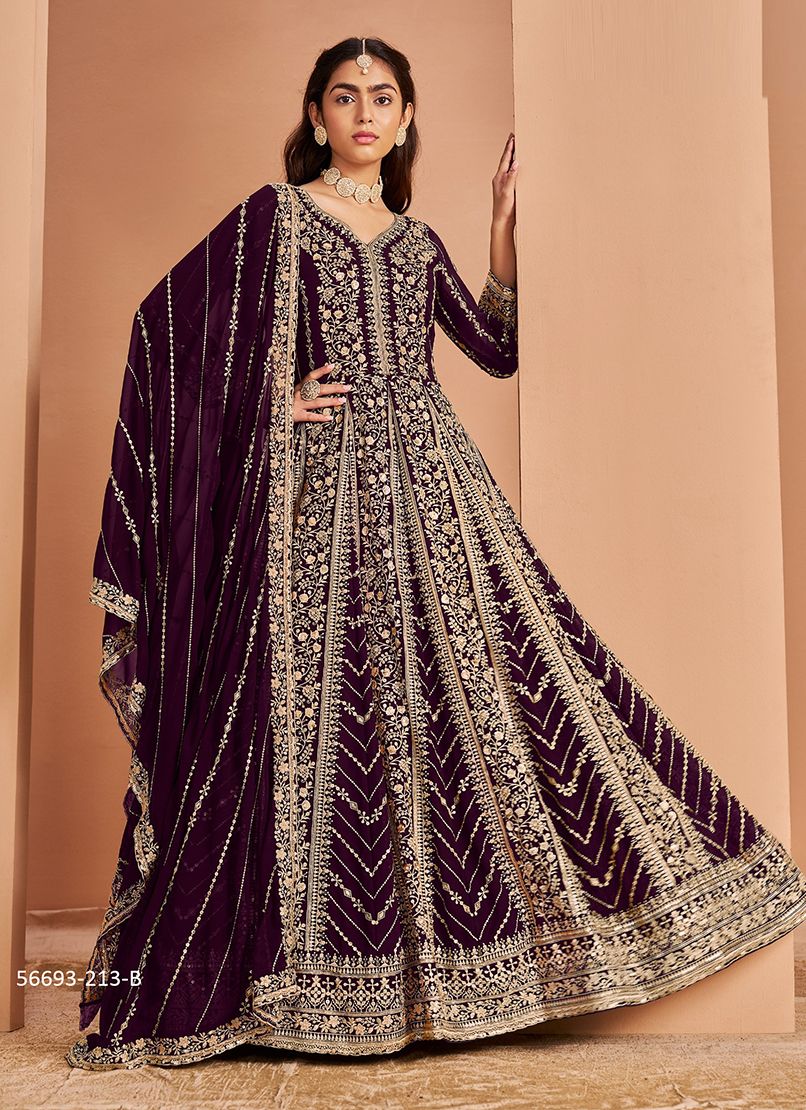 AANAYA 213 - CATALOG # 56693 (SET OF 4 SEMI-STITCHED SUITS)