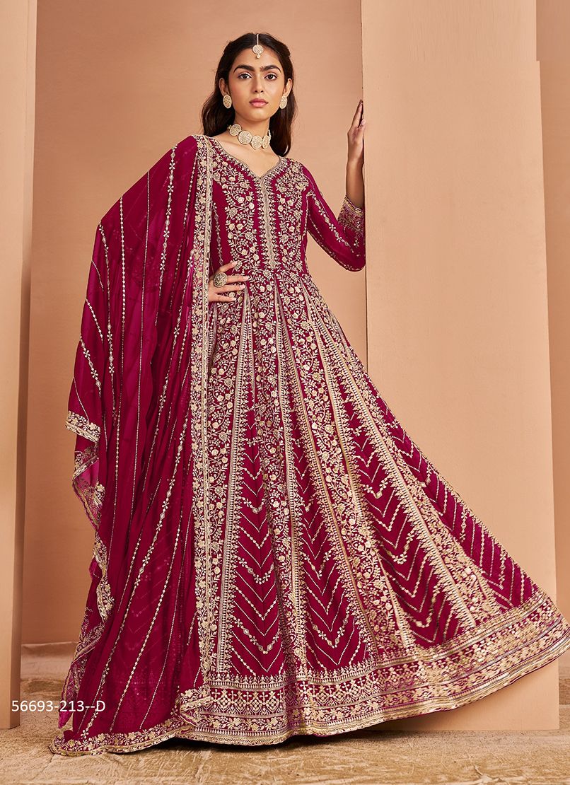 AANAYA 213 - CATALOG # 56693 (SET OF 4 SEMI-STITCHED SUITS)