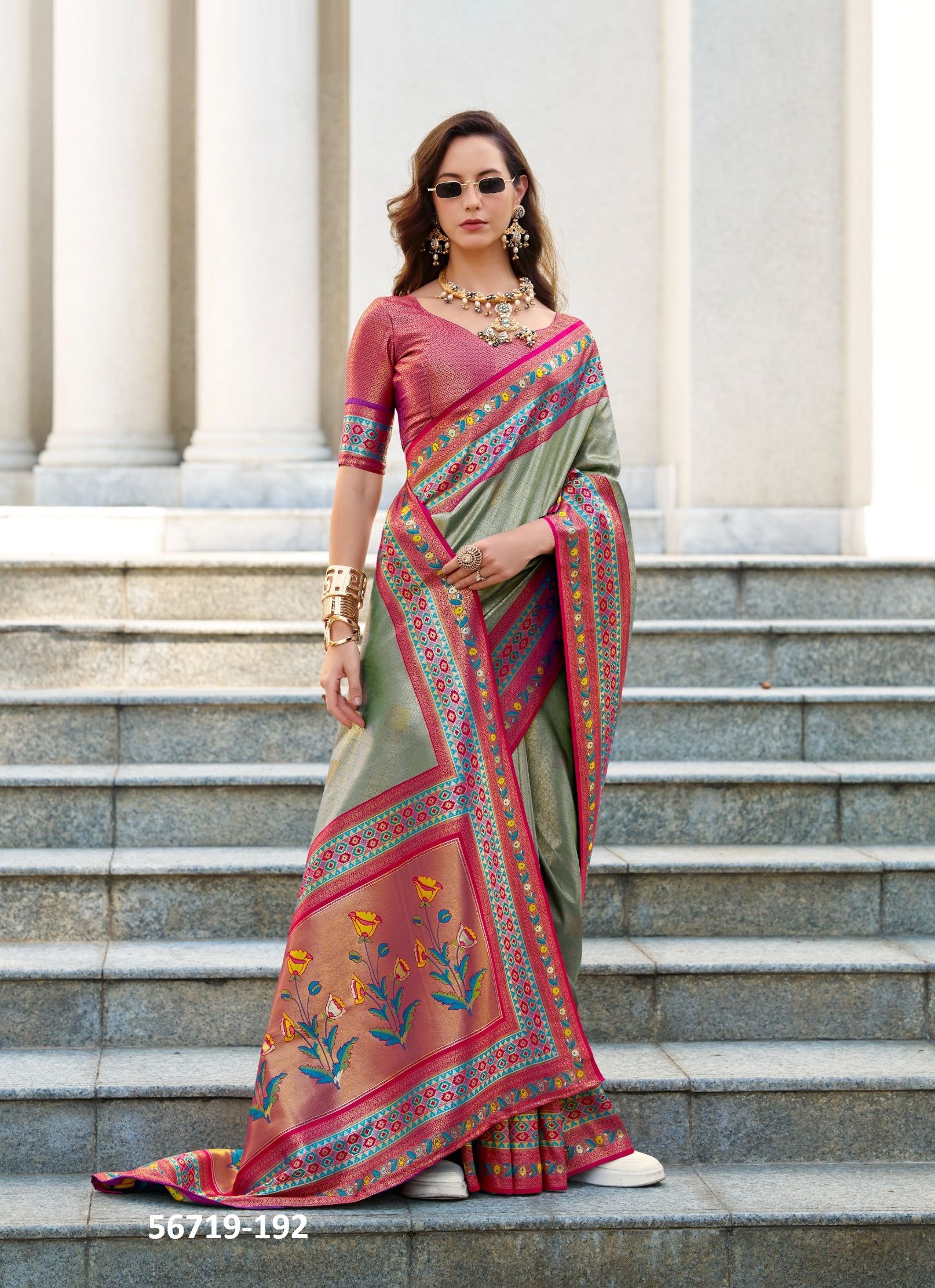 RAJKUMARI - CATALOG # 56719 (SET OF 6 SAREES)