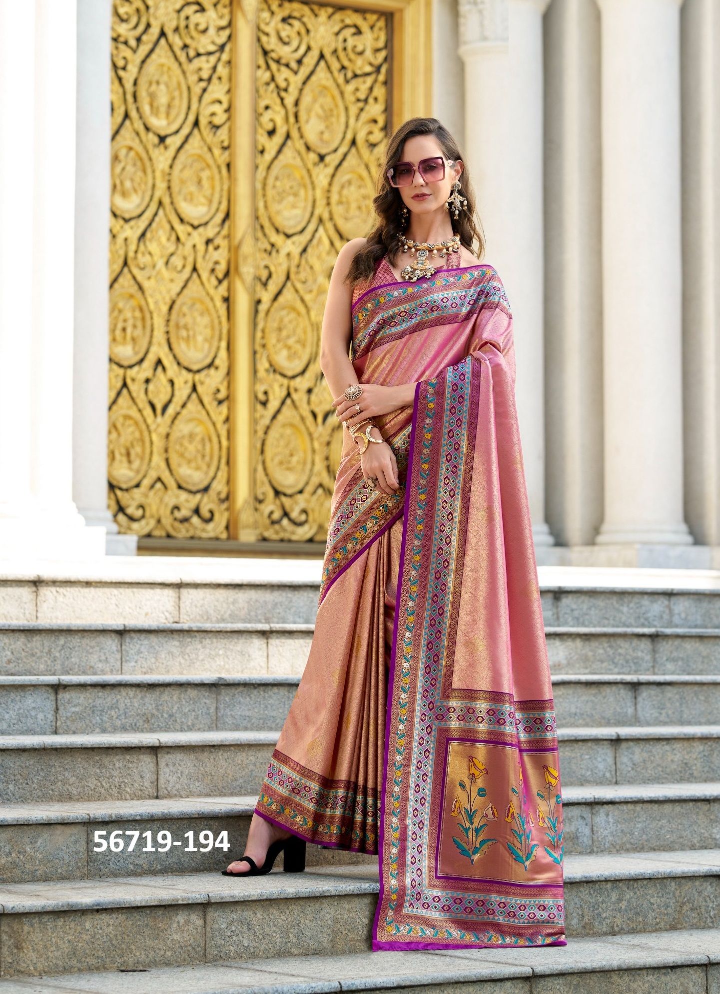 RAJKUMARI - CATALOG # 56719 (SET OF 6 SAREES)