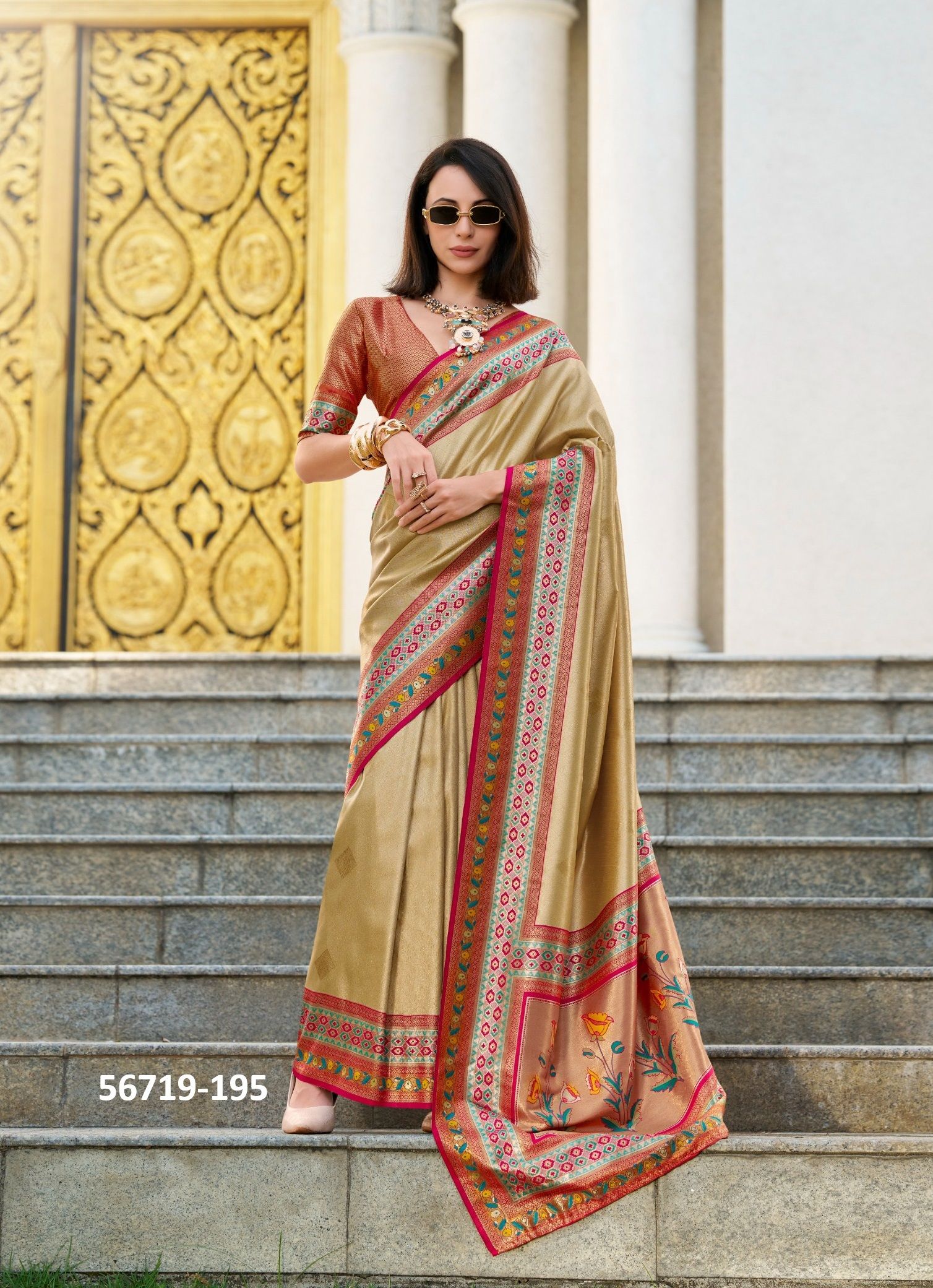 RAJKUMARI - CATALOG # 56719 (SET OF 6 SAREES)
