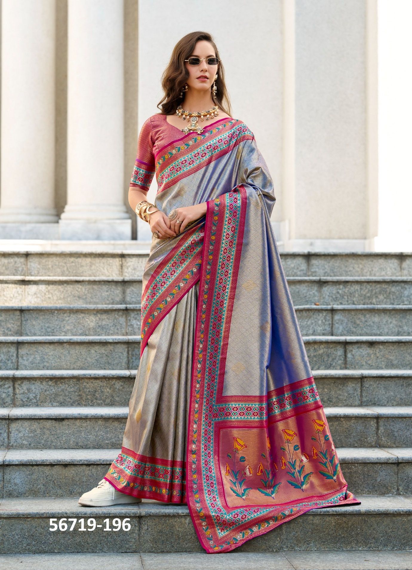 RAJKUMARI - CATALOG # 56719 (SET OF 6 SAREES)