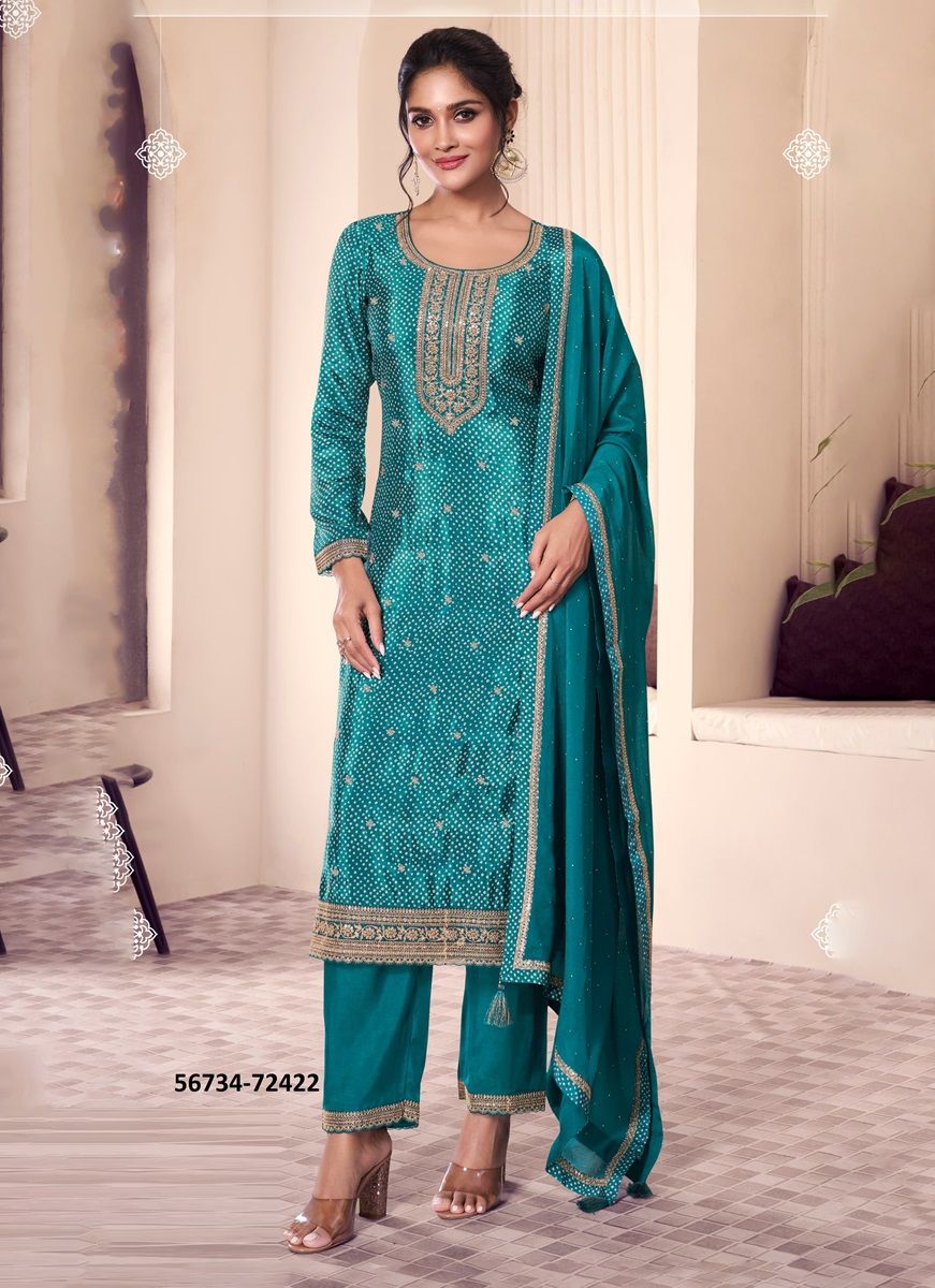 PAHAL 4 - CATALOG # 56734 (SET OF 4 SEMI-STITCHED SUITS)
