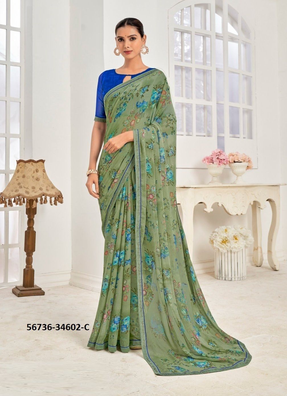 VANILLA 10 - CATALOG # 56736 (SET OF 12 SAREES)