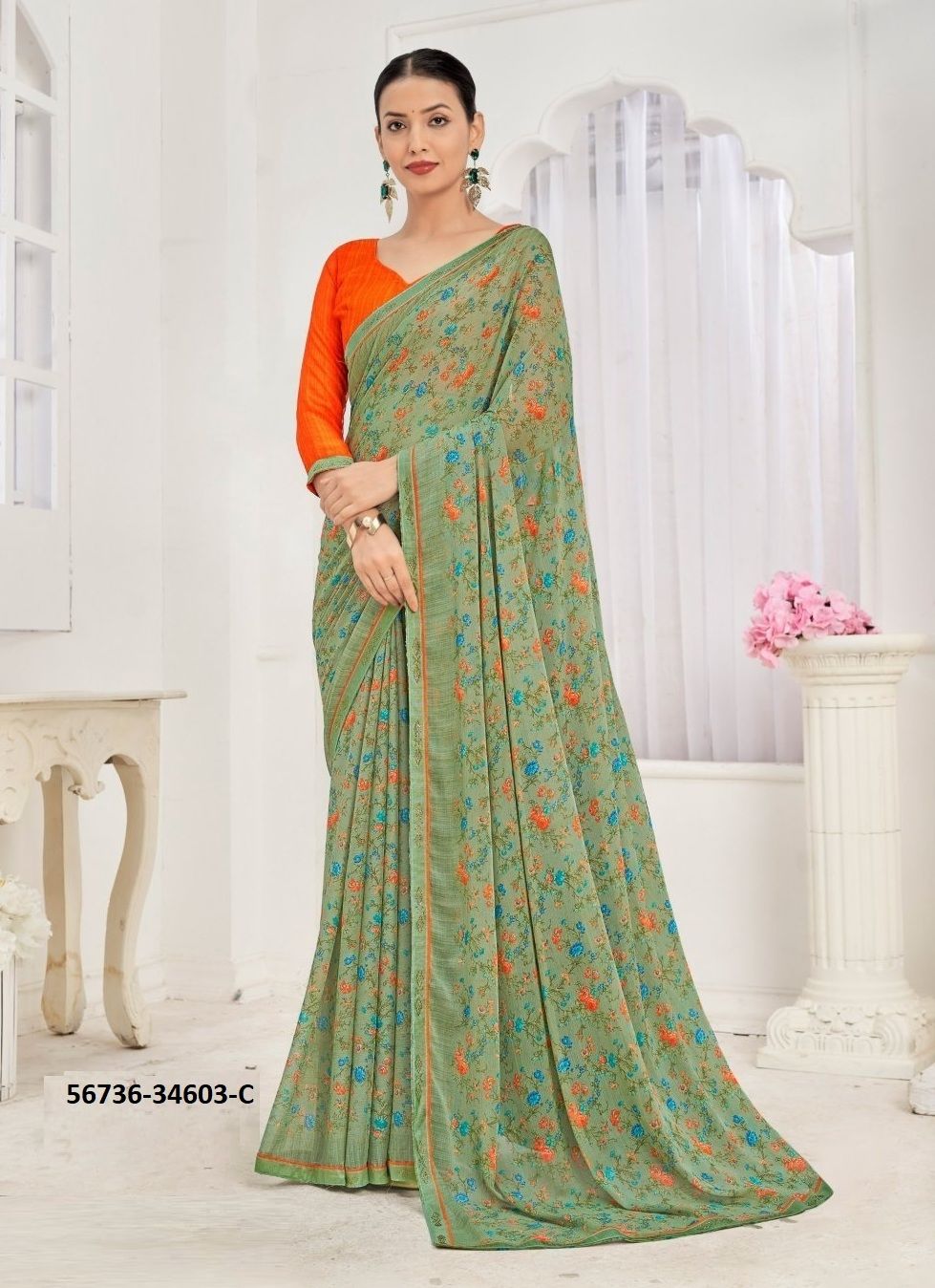VANILLA 10 - CATALOG # 56736 (SET OF 12 SAREES)