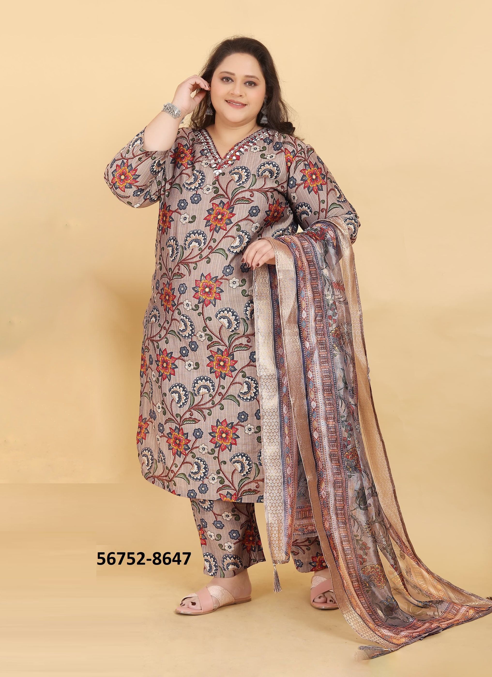 BIG SIZE ROYAL 2 - CATALOG # 56752 (SET OF 2 Readymade Salwar Suits) MADE IN INDIA BY STROLLAY ® BIG SIZE ROYAL 2 - CATALOG # 56752 (SET OF 2 Readymade Salwar Suits) MADE IN INDIA BY STROLLAY ®