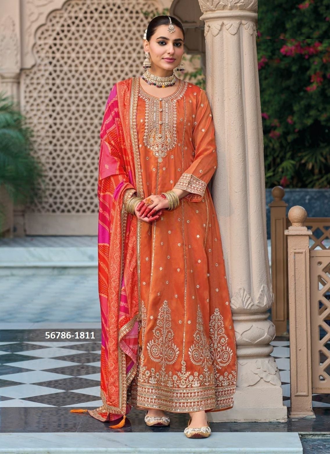 SHRINGAR - CATALOG # 56786 (SET OF 3 READYMADE GOWNS) SHRINGAR - CATALOG # 56786 (SET OF 3 READYMADE GOWNS)