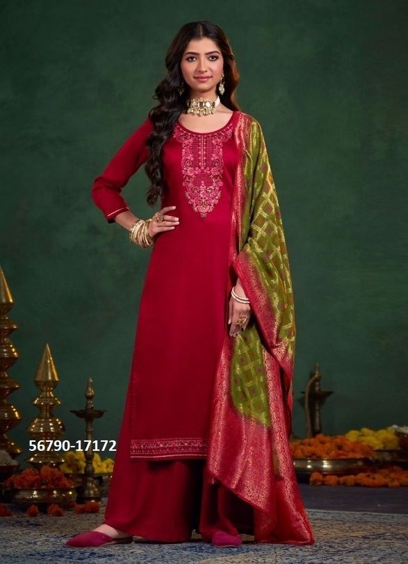 HEENA - CATALOG # 56790 (SET OF 6 SEMI-STITCHED SUITS)