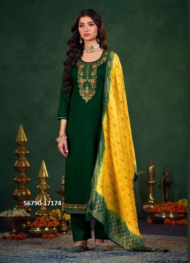 HEENA - CATALOG # 56790 (SET OF 6 SEMI-STITCHED SUITS)