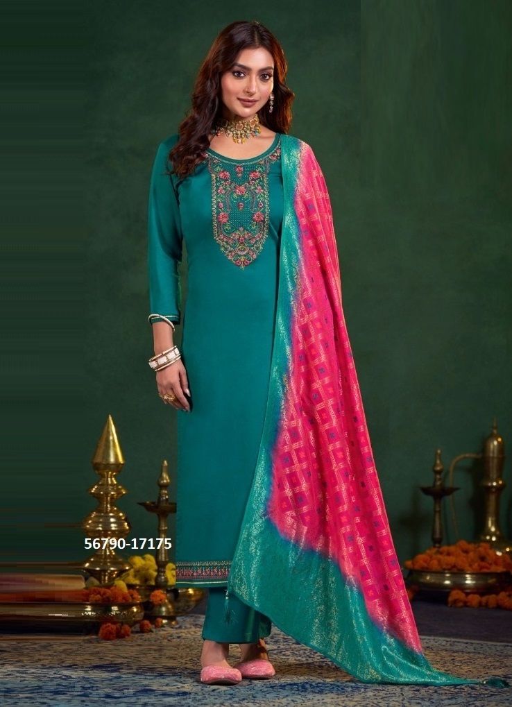 HEENA - CATALOG # 56790 (SET OF 6 SEMI-STITCHED SUITS)