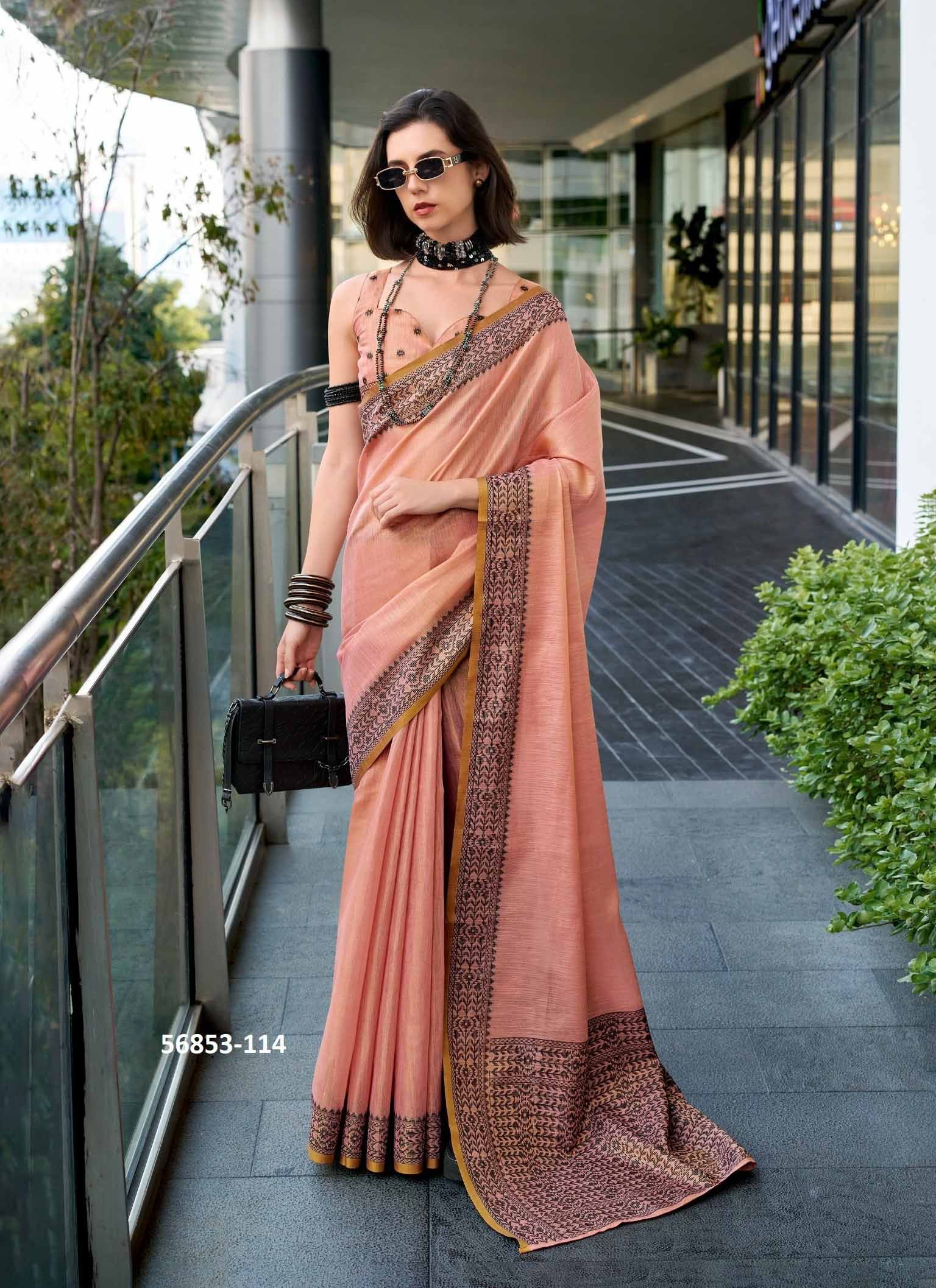BLACKBERRY - CATALOG # 56853 (SET OF 6 SAREES) by BRAND STROLLAY ®