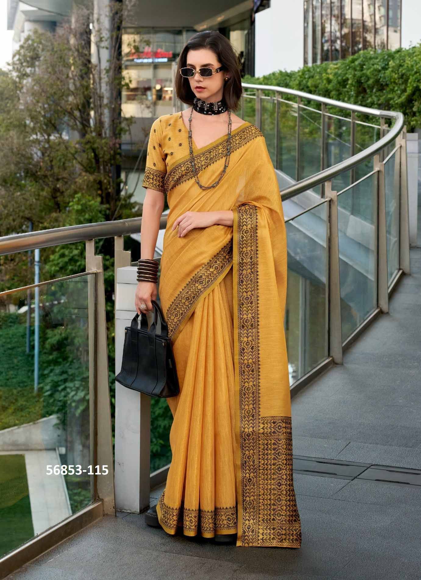 BLACKBERRY - CATALOG # 56853 (SET OF 6 SAREES) by BRAND STROLLAY ®