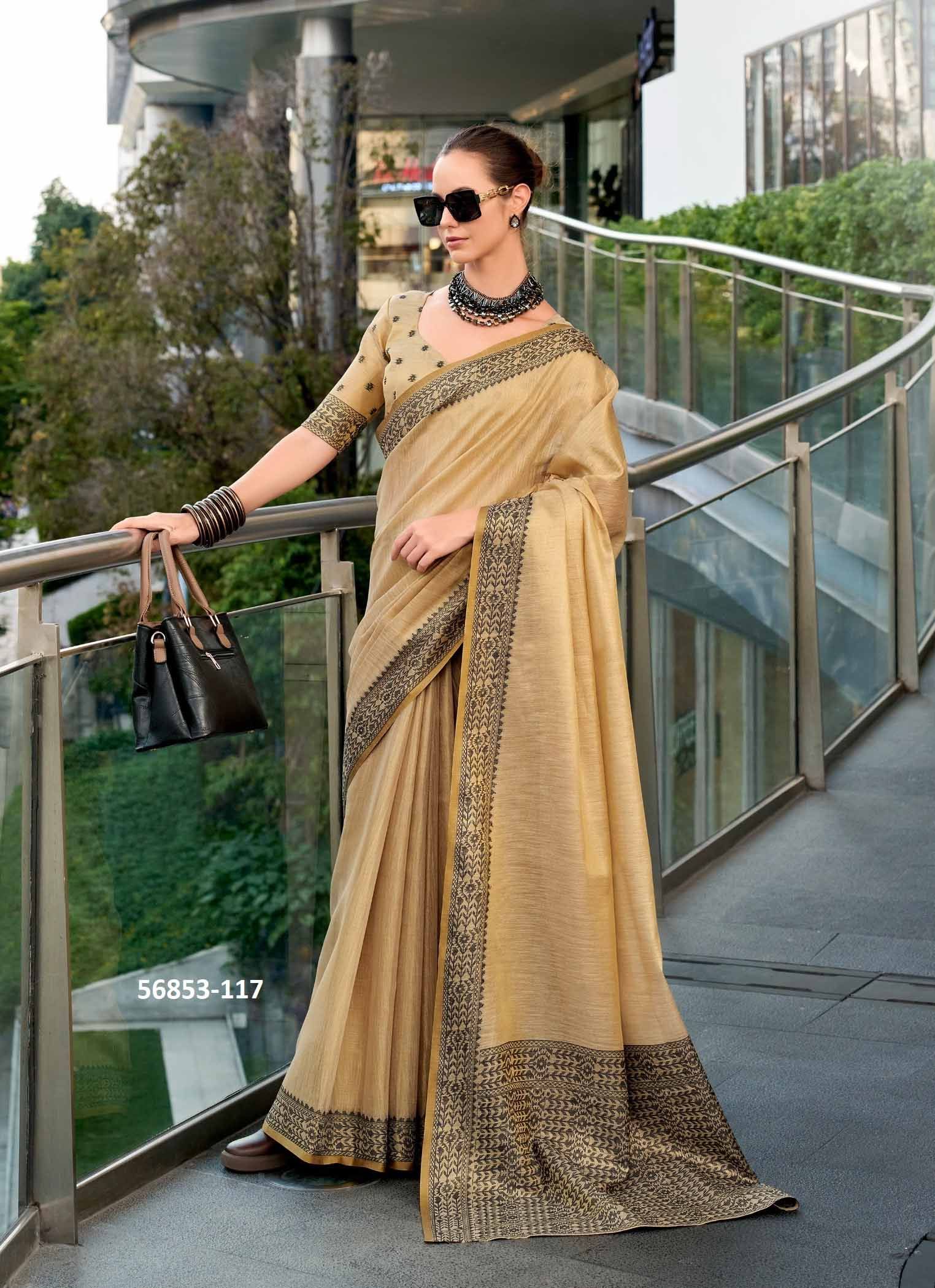 BLACKBERRY - CATALOG # 56853 (SET OF 6 SAREES) by BRAND STROLLAY ®