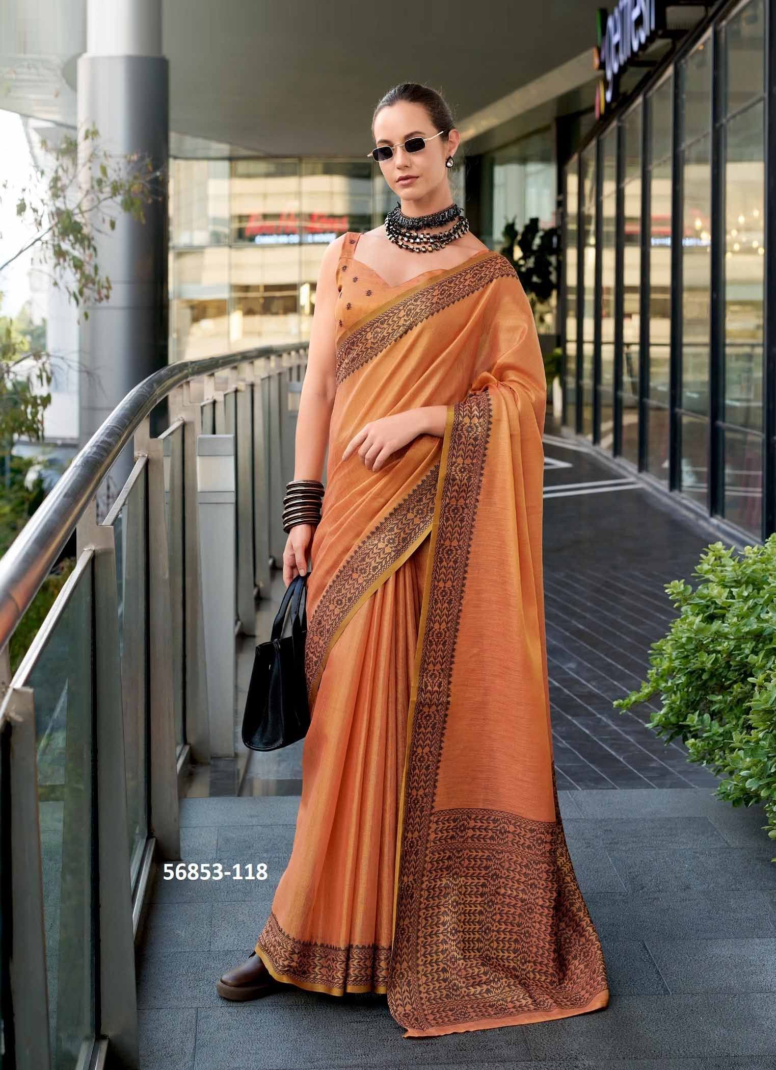 BLACKBERRY - CATALOG # 56853 (SET OF 6 SAREES) by BRAND STROLLAY ®