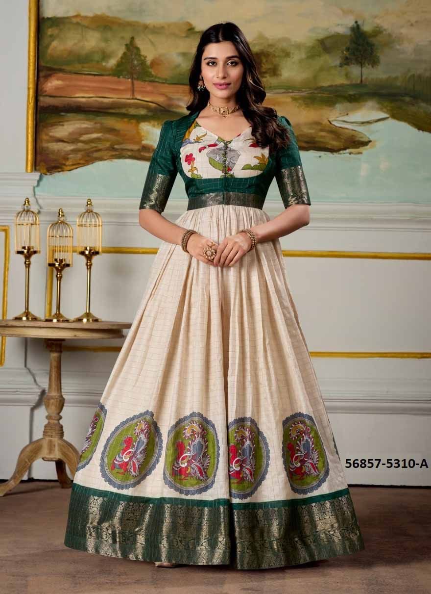 GOWNS WITH KOTI - CATALOG # 56857 (SET OF 4 READYMADE GOWNS) by BRAND STROLLAY ® GOWNS WITH KOTI - CATALOG # 56857 (SET OF 4 READYMADE GOWNS) by BRAND STROLLAY ®