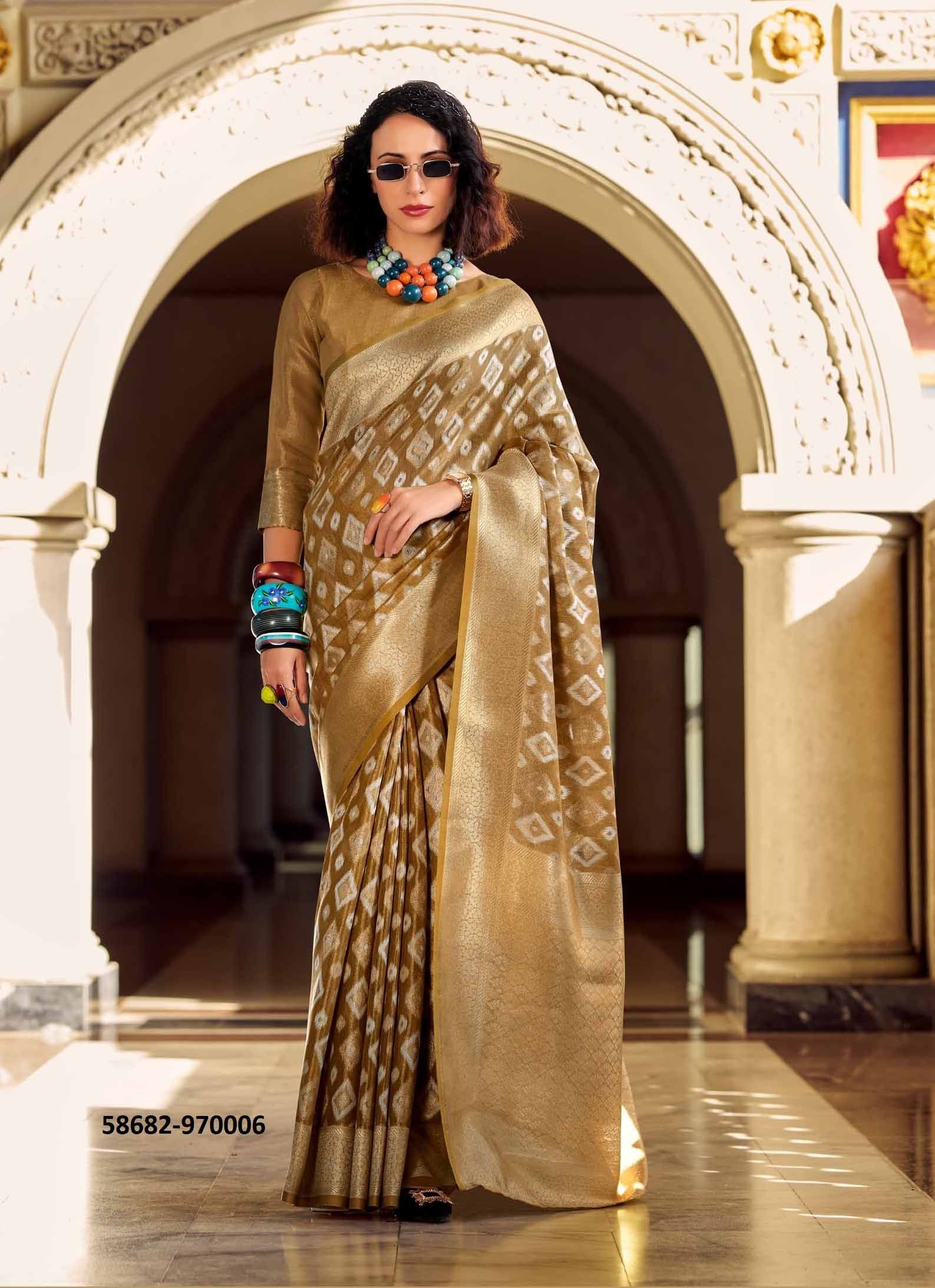 GOLDMINE - CATALOG # 56862 (SET OF 6 SAREES) by BRAND STROLLAY ®