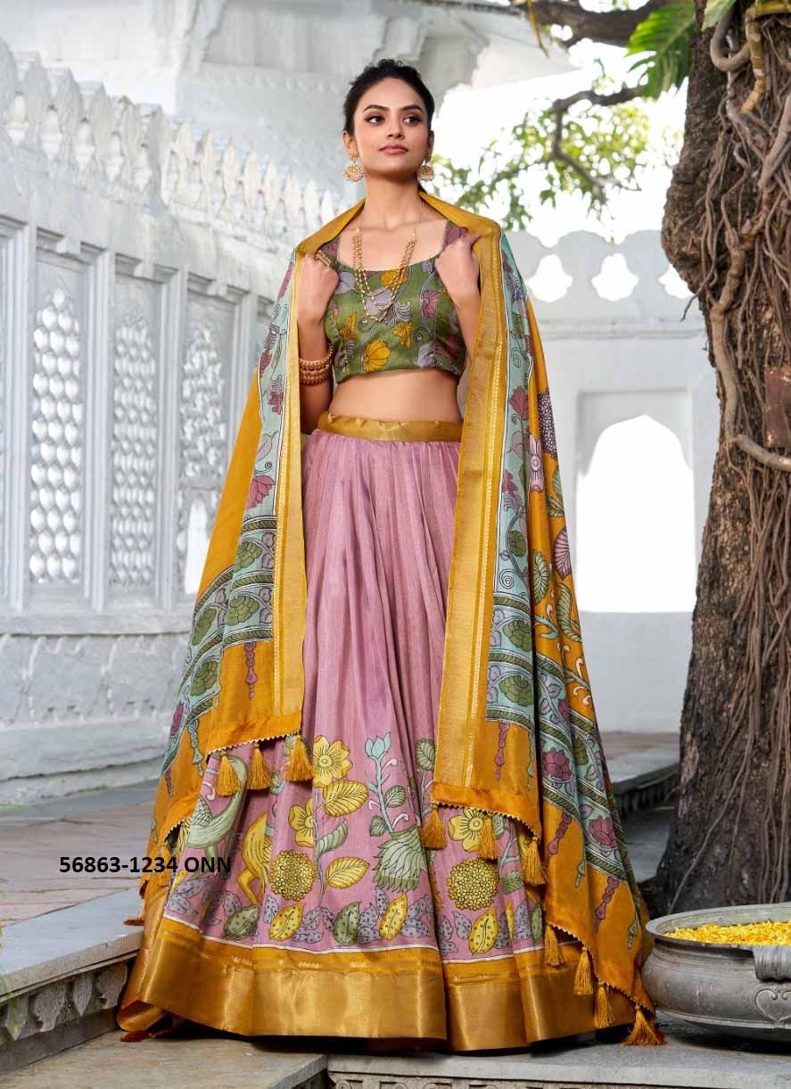 ANUSHA - CATALOG # 56863 (SET OF 4 LEHENGAS (SEMI-STITCHED)) by BRAND STROLLAY ® ANUSHA - CATALOG # 56863 (SET OF 4 LEHENGAS (SEMI-STITCHED)) by BRAND STROLLAY ®