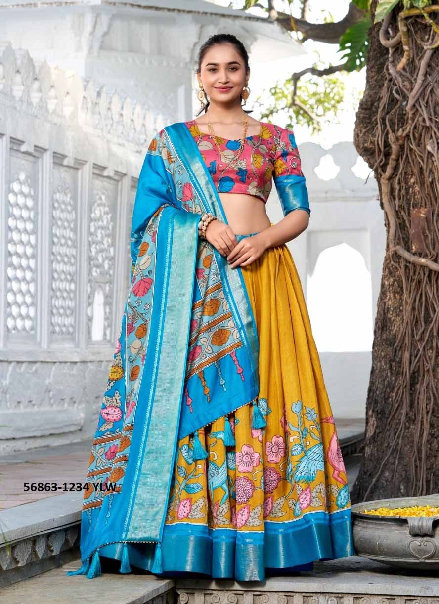 ANUSHA - CATALOG # 56863 (SET OF 4 LEHENGAS (SEMI-STITCHED)) by BRAND STROLLAY ® ANUSHA - CATALOG # 56863 (SET OF 4 LEHENGAS (SEMI-STITCHED)) by BRAND STROLLAY ®