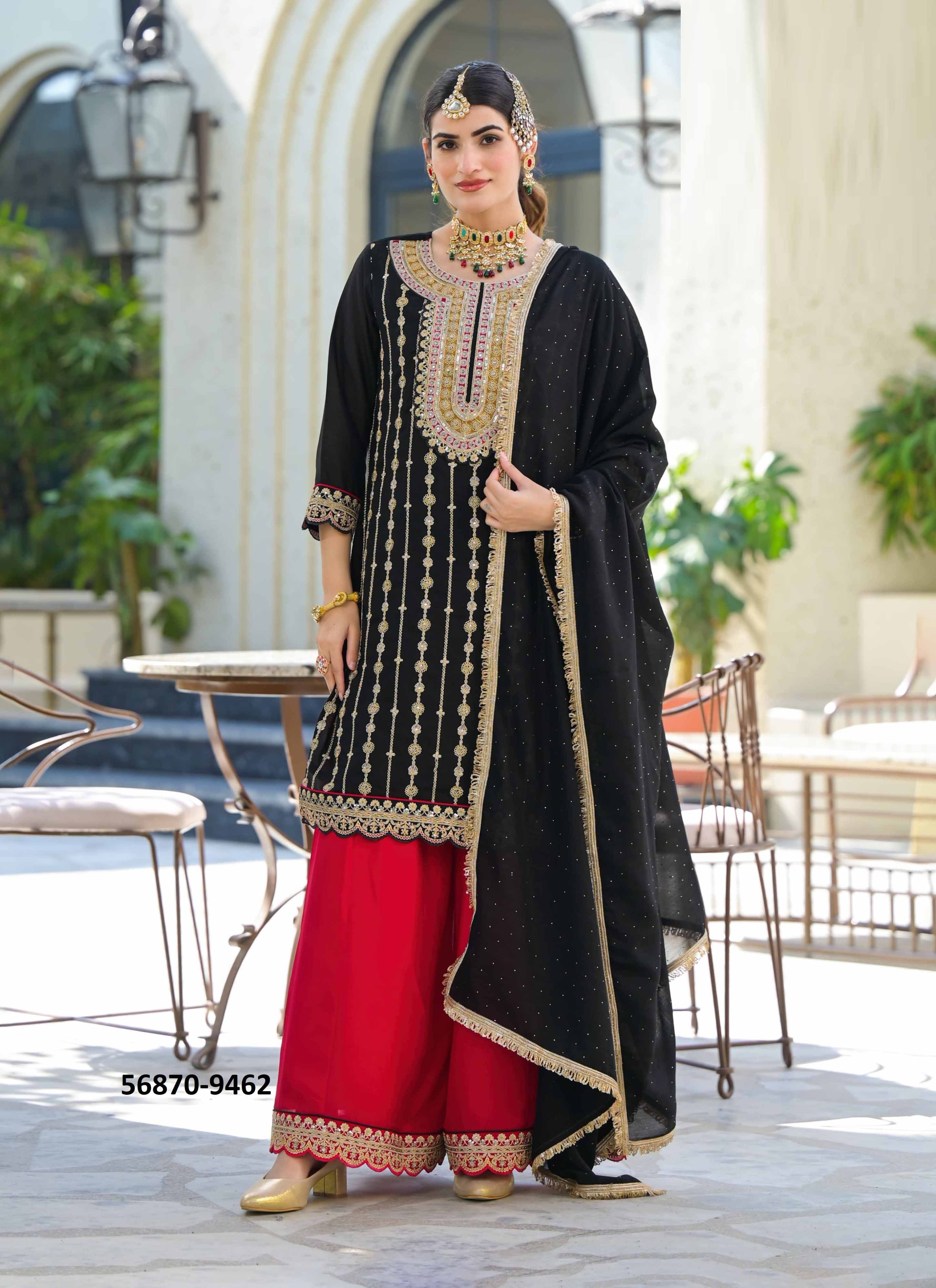 ZAROONI - CATALOG # 56870 (SET OF 4 SIZE-SETS [READYMADE SUITS]) by BRAND AFSANA