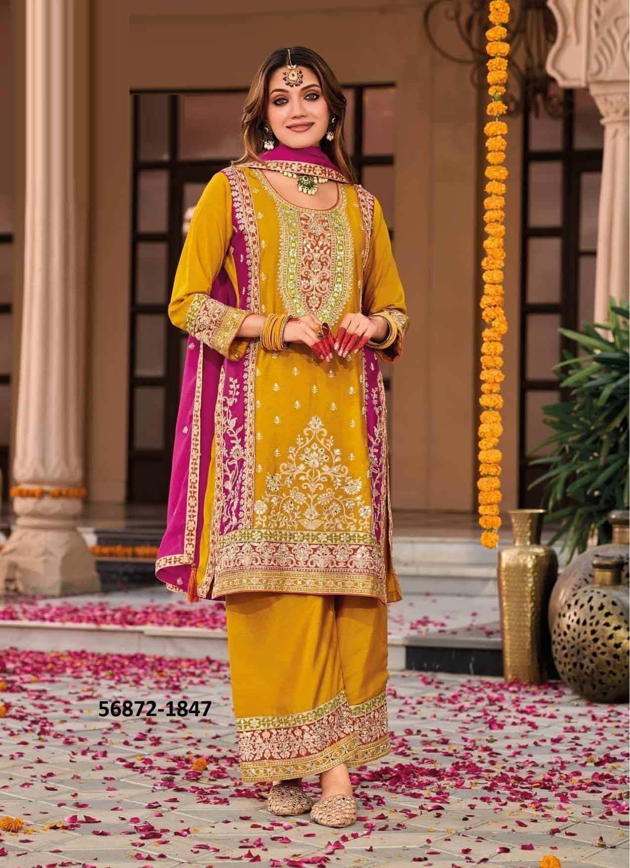 SWARA 2 - CATALOG # 56872 (SET OF 3 READYMADE SUITS) by BRAND EBA LIFESTYLE
