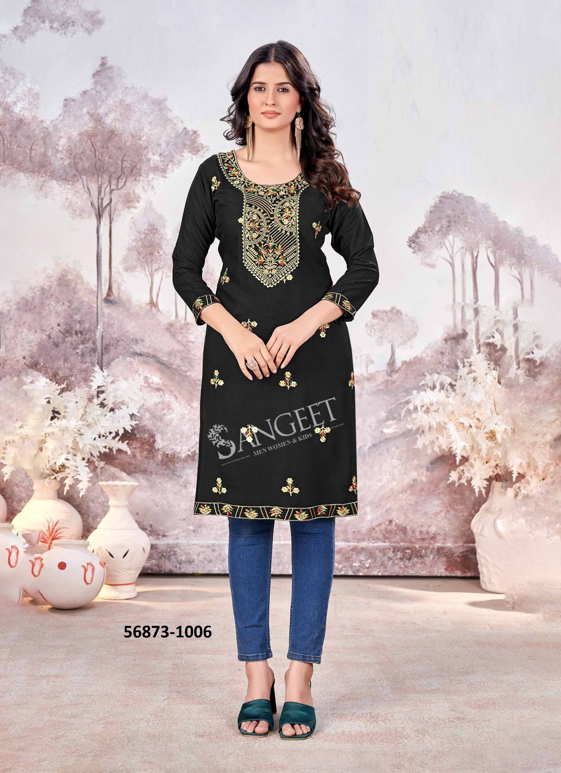 RAASHI - CATALOG # 56873 (SET OF 6 READYMADE KURTIS) by BRAND SANGEET RAASHI - CATALOG # 56873 (SET OF 6 READYMADE KURTIS) by BRAND SANGEET