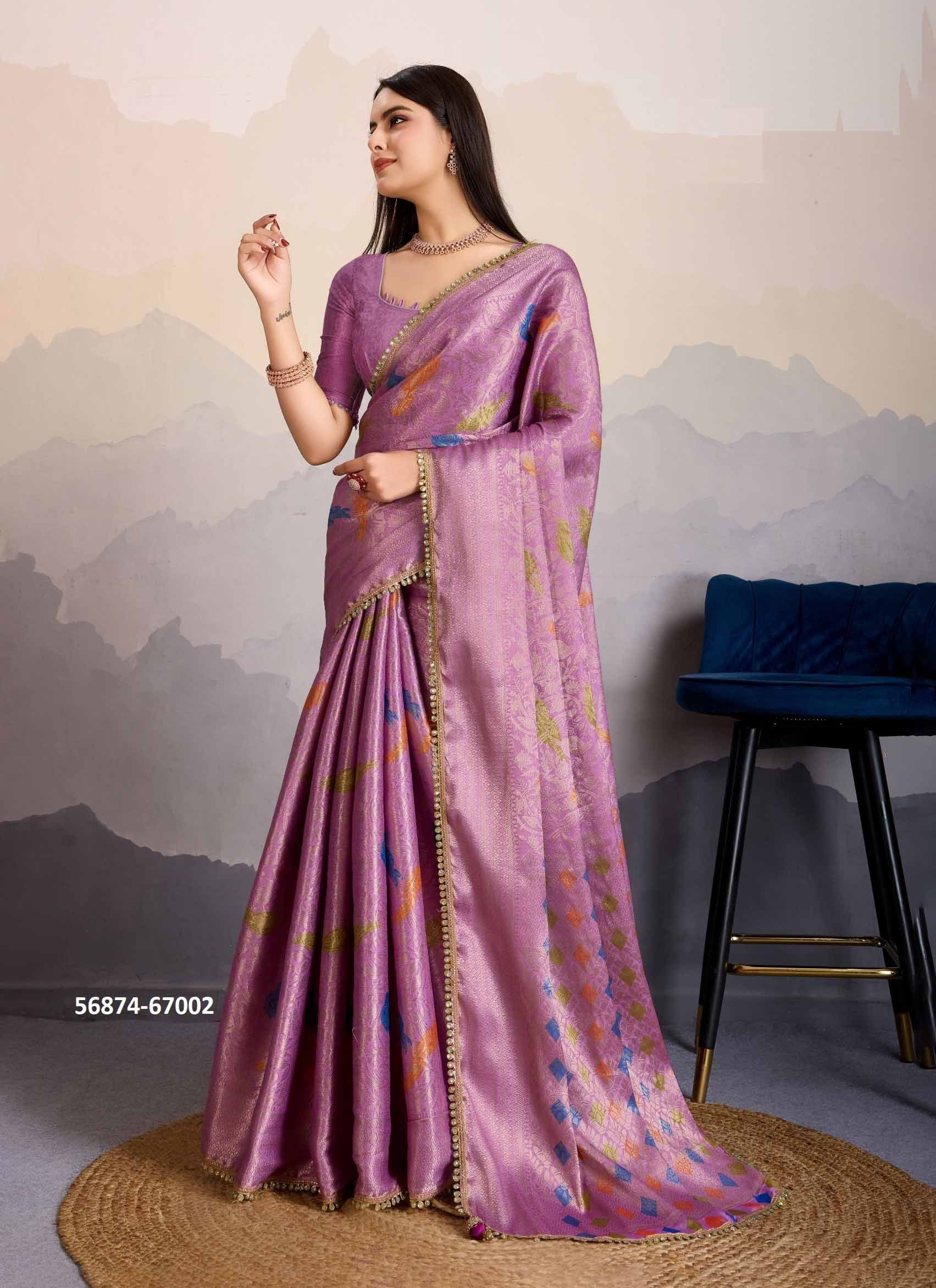 AVARAH - CATALOG # 56874 (SET OF 4 SAREES) by BRAND S-ETHNIC LIFESTYLE