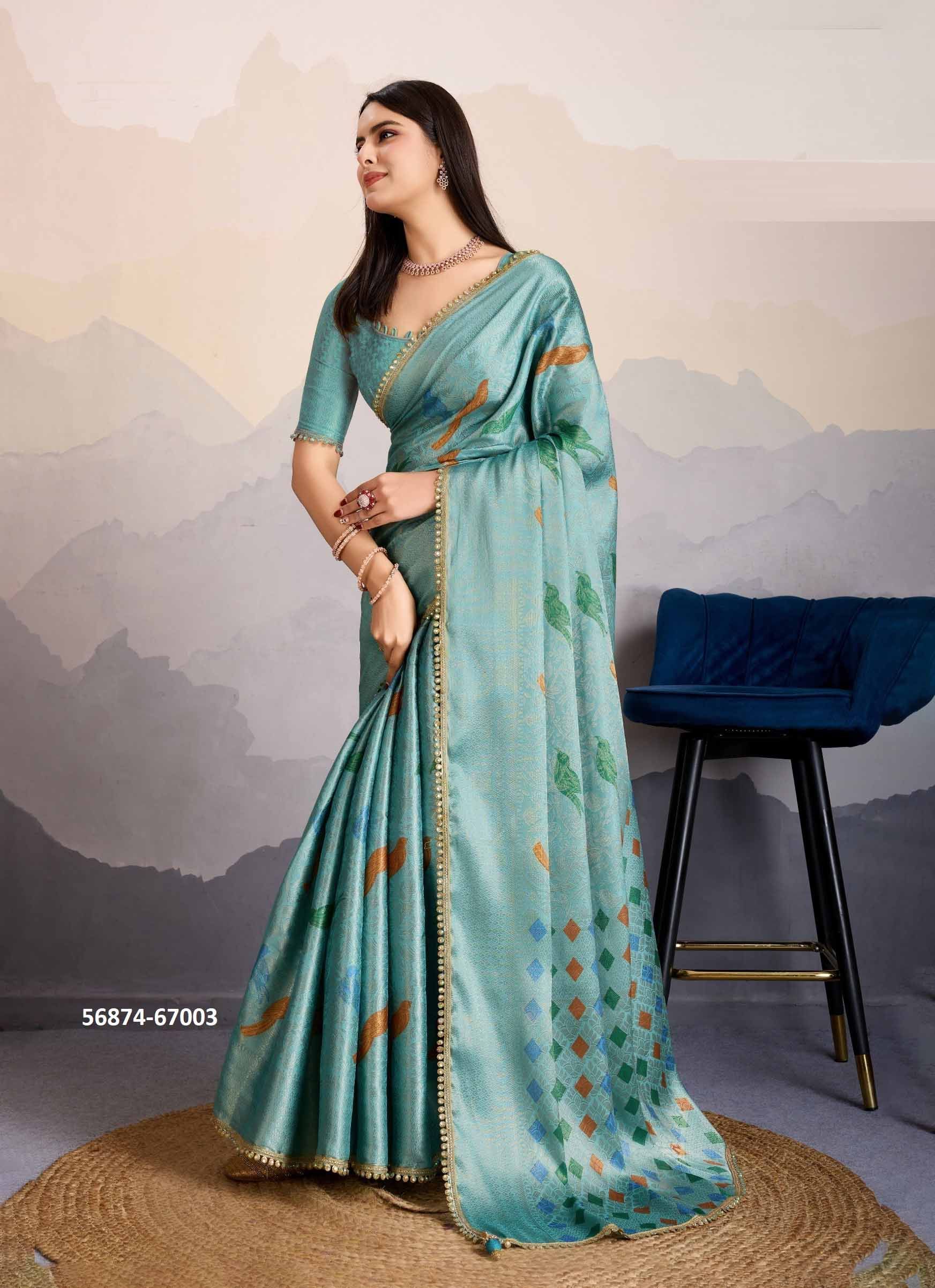 AVARAH - CATALOG # 56874 (SET OF 4 SAREES) by BRAND S-ETHNIC LIFESTYLE
