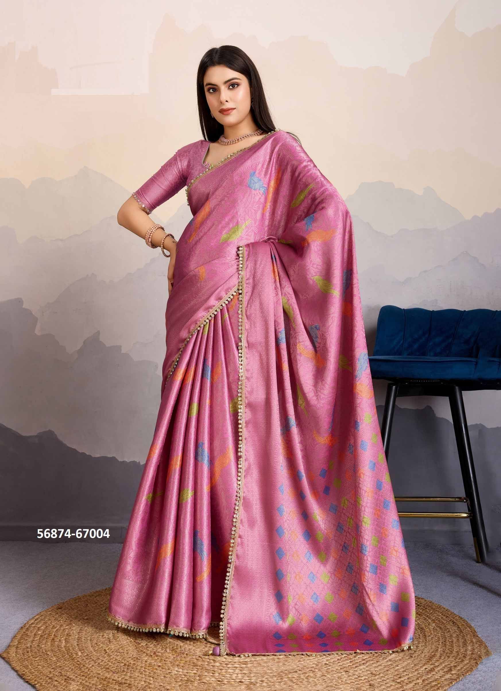 AVARAH - CATALOG # 56874 (SET OF 4 SAREES) by BRAND S-ETHNIC LIFESTYLE