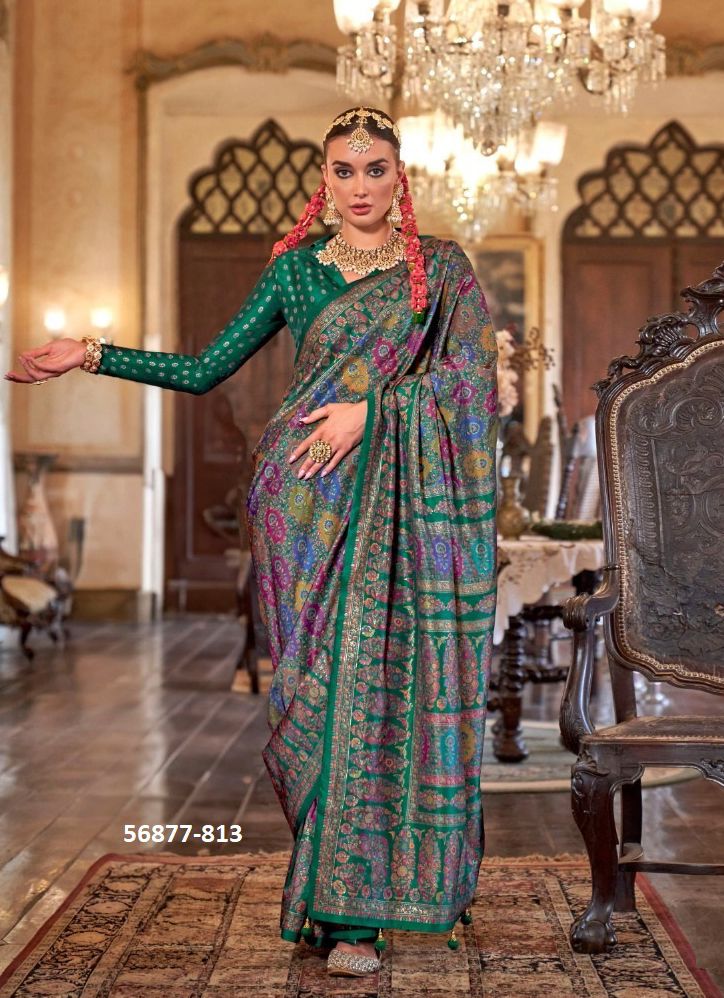 PUSHPA RANI - CATALOG # 56877 (SET OF 6 SAREES) by BRAND KRESHVA