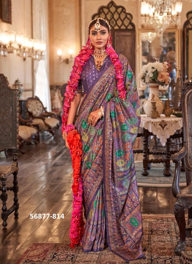 PUSHPA RANI - CATALOG # 56877 (SET OF 6 SAREES) by BRAND KRESHVA