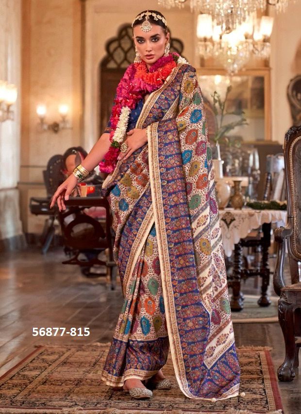 PUSHPA RANI - CATALOG # 56877 (SET OF 6 SAREES) by BRAND KRESHVA