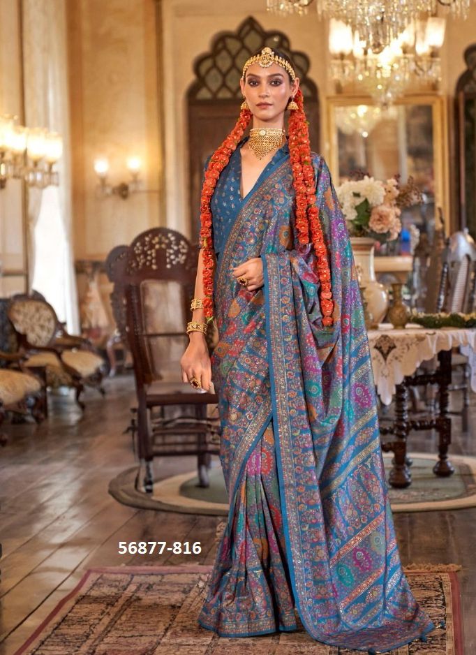 PUSHPA RANI - CATALOG # 56877 (SET OF 6 SAREES) by BRAND KRESHVA