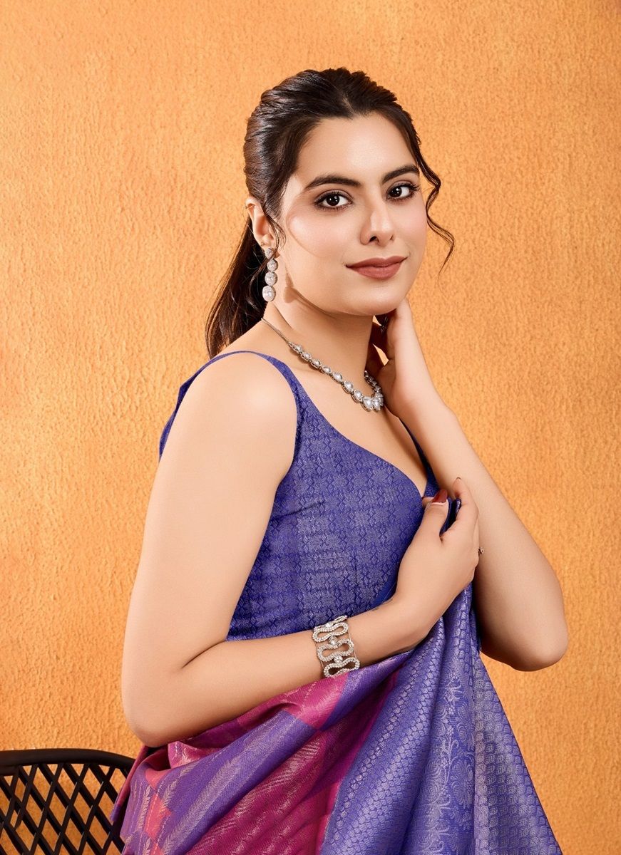 SOVRINA - CATALOG # 56880 (SET OF 5 SAREES) by BRAND S-ETHNIC LIFESTYLE
