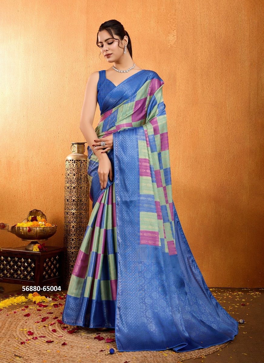 SOVRINA - CATALOG # 56880 (SET OF 5 SAREES) by BRAND S-ETHNIC LIFESTYLE