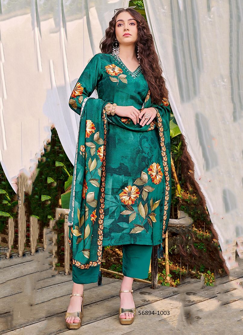 MUSIC PARTY - Catalog # 56894 (Set of 4 READYMADE SUITS) by Brand POONAM DESIGNER