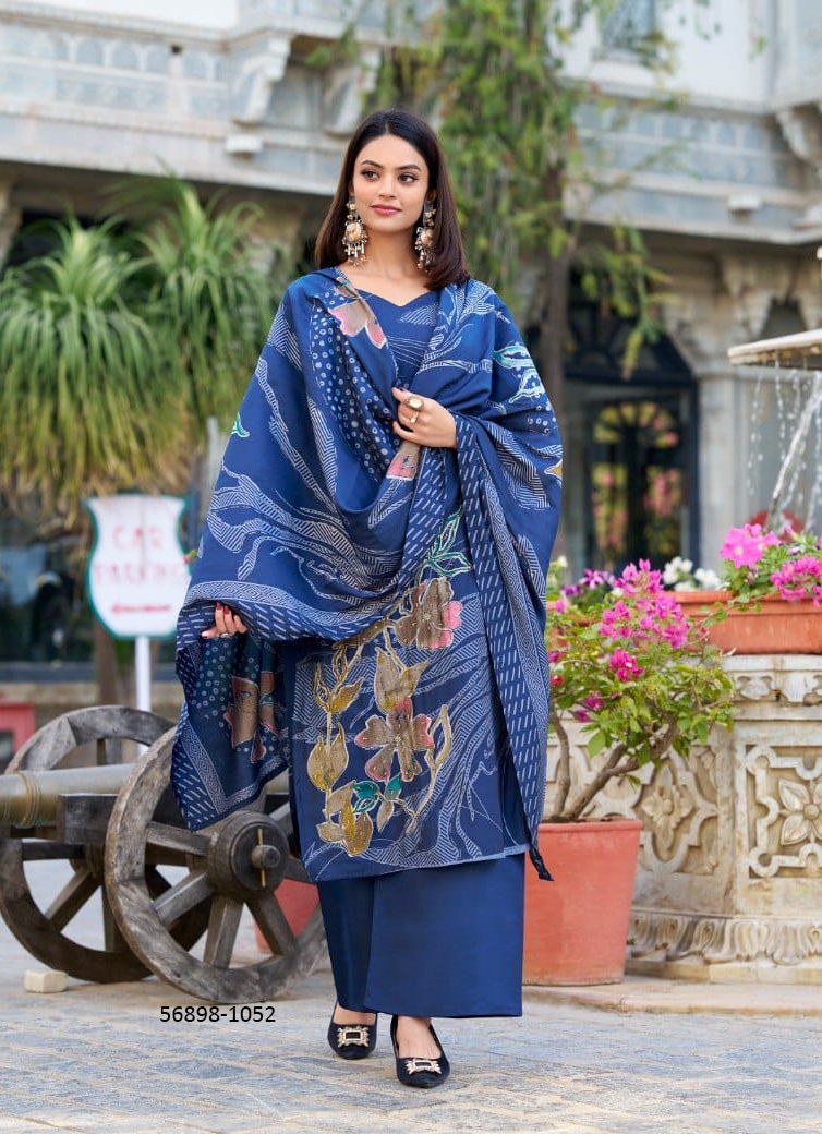 FLORAL PRINT SERIES 1050 - Catalog # 56898 (Set of 3 READYMADE SUITS) by Brand STROLLAY ®