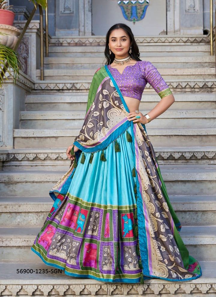 VAISHNAVI - Catalog # 56900 (Set of 4 LEHENGAS (SEMI-STITCHED)) by Brand STROLLAY ® VAISHNAVI - Catalog # 56900 (Set of 4 LEHENGAS (SEMI-STITCHED)) by Brand STROLLAY ®