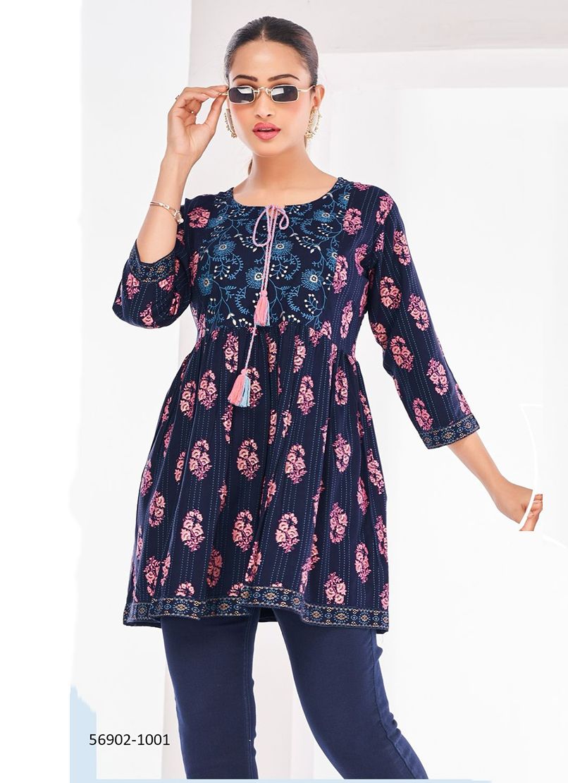 TUNIC 1 - Catalog # 56902 (Set of 10 READYMADE KURTIS) by Brand BLUE HILLS TUNIC 1 - Catalog # 56902 (Set of 10 READYMADE KURTIS) by Brand BLUE HILLS
