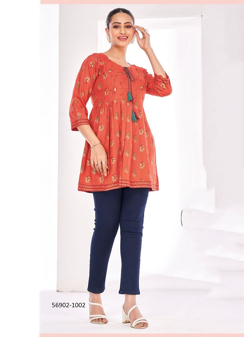 TUNIC 1 - Catalog # 56902 (Set of 10 READYMADE KURTIS) by Brand BLUE HILLS TUNIC 1 - Catalog # 56902 (Set of 10 READYMADE KURTIS) by Brand BLUE HILLS
