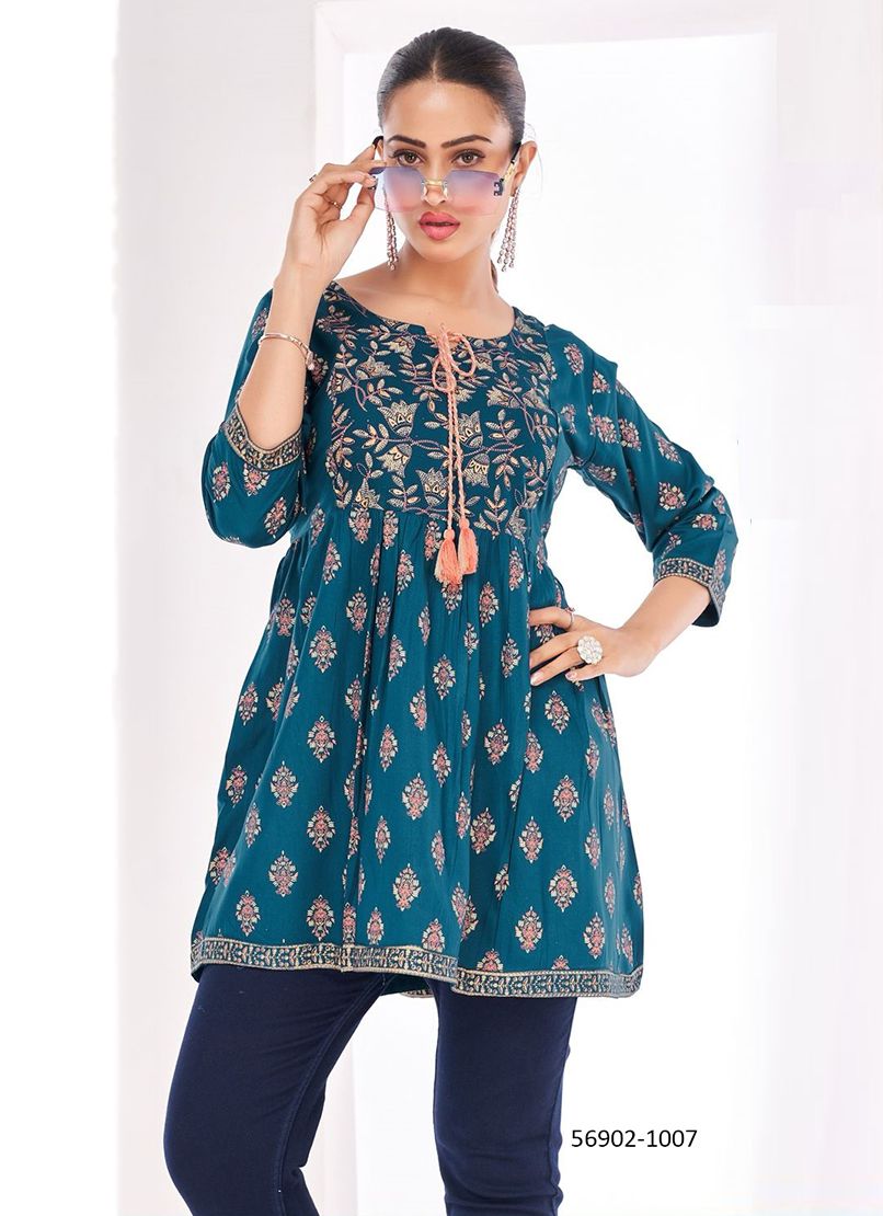 TUNIC 1 - Catalog # 56902 (Set of 10 READYMADE KURTIS) by Brand BLUE HILLS TUNIC 1 - Catalog # 56902 (Set of 10 READYMADE KURTIS) by Brand BLUE HILLS