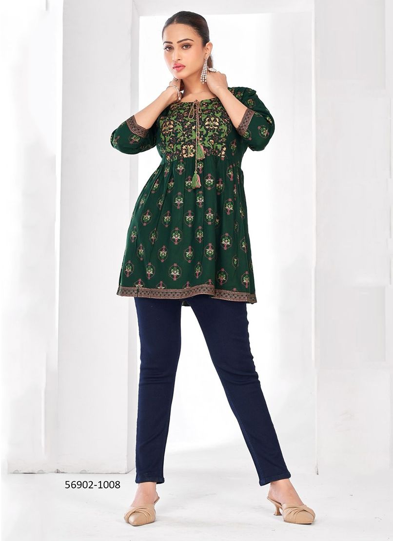 TUNIC 1 - Catalog # 56902 (Set of 10 READYMADE KURTIS) by Brand BLUE HILLS TUNIC 1 - Catalog # 56902 (Set of 10 READYMADE KURTIS) by Brand BLUE HILLS