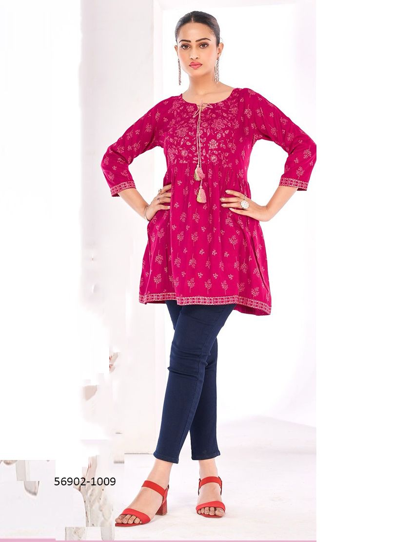 TUNIC 1 - Catalog # 56902 (Set of 10 READYMADE KURTIS) by Brand BLUE HILLS TUNIC 1 - Catalog # 56902 (Set of 10 READYMADE KURTIS) by Brand BLUE HILLS